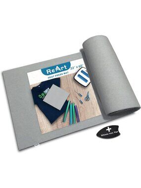 Heat Resistant Ironing Board Cover & Mat 22"x60" for Heat Press & HTV Projects